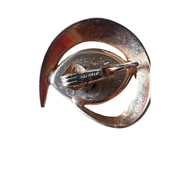 Sarah Coventry 1961 Black Saturn Clip On Designer Costume Jewelry Vtg Earrings - Picture 6 of 6